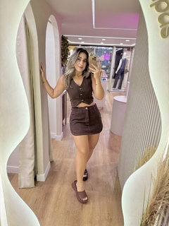 Short Saia Virgínia Café - comprar online