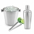 Kit Bar Coqueteleira Drink Em Aço Inox 3 Peças Com Balde U