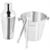 Kit Bar Coqueteleira Drink Em Aço Inox 3 Peças Com Balde U - comprar online