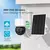 Câmera de segurança sem fio ao ar livre com painel solar, CCTV, impermeável,