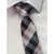 Gravata Xadrez Semi Slim Cinza e Rosa