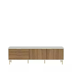 Rack Provincia Yves 1.8 Off White/Freijo/Dourado