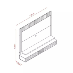 Painel Madetec Frizz Presence 2.0 Off White/Savana - comprar online