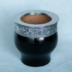 Mate Imperial algarrobo Abstracta Negro - comprar online