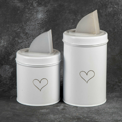 Kit Latas Yerbera y Azucarera Blancas Personalizadas - comprar online