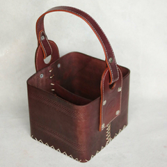 Canasta Matera Grande Chocolate - comprar online