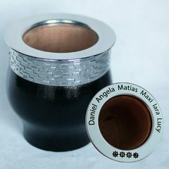 Mate Imperial algarrobo Guarda Pampa Negro Personalizado - comprar online