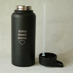 Botella Deportiva 960 ml negra Personalizada en internet
