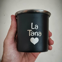 Mate Acero Negro Personalizado - comprar online