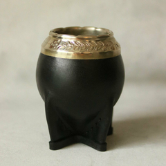 Mate Torpedo Cincelado de calabaza negro - comprar online