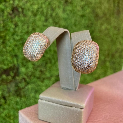 Brinco Quadrado Micro Zircônias