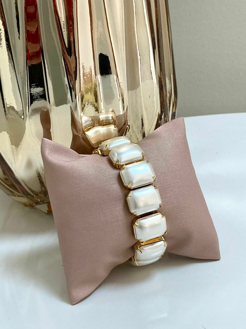 Pulseira Quadrada de Pérolas