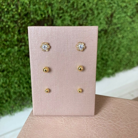 Trio de Brincos Florzinha - comprar online