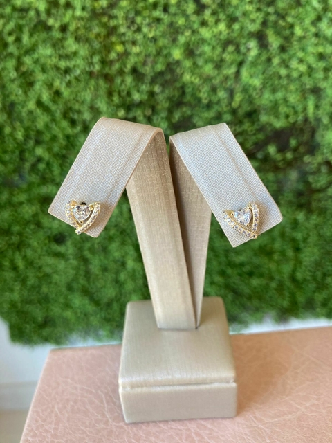 Brinco Coração Pequeno Zircônia - comprar online