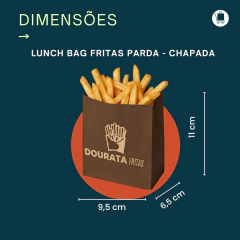 SACO KRAFT P/ FRITAS (PERSONALIZADO) - Pense Pack