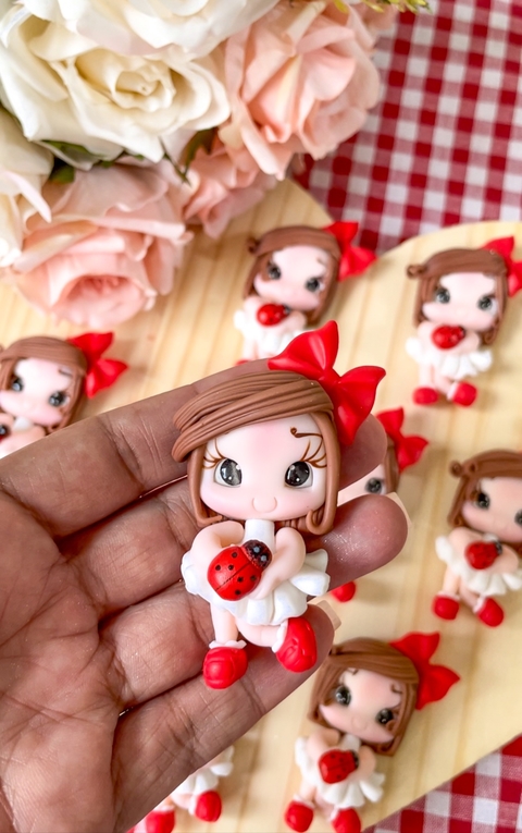 Aplique Menina Joaninha 1und