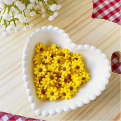 Aplique de flor em biscuit - girassol - 15und - comprar online