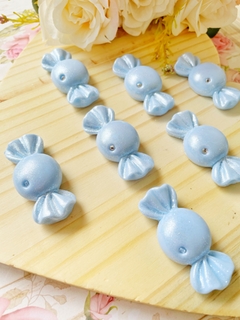 Apliques em biscuit - Balas azuis - 2und