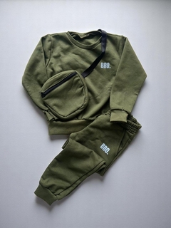 Moletom BRO- Verde militar - comprar online