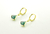 Brinco Argolinha com Pedra Verde