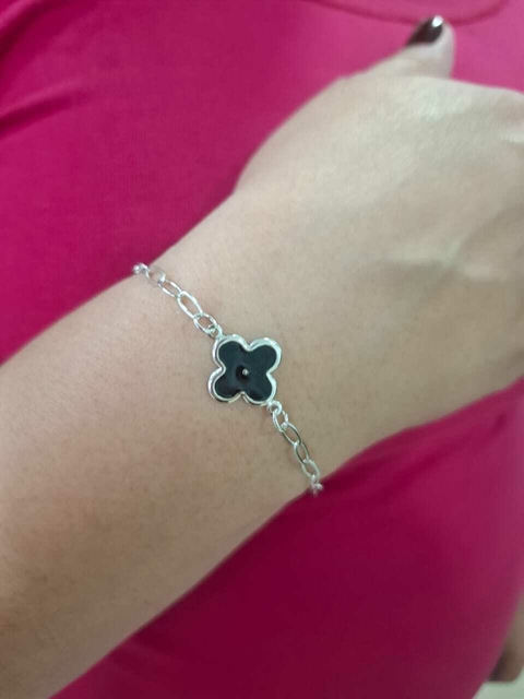Pulseira Trevo Preto