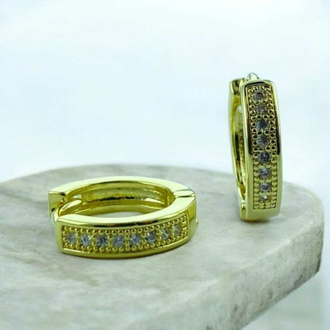 Brinco Argola Cravejado M