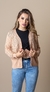 Cardigan rendinha com punho largo