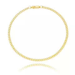 Pulseira Malha Grumet 21cm Banhada a Ouro 18K