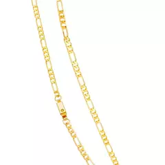 Corrente 3X1 3mm Banhado a Ouro 18K 60cm - comprar online
