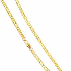 Corrente Malha Piastrini Banhada a Ouro 18K 50cm - comprar online