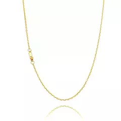 Corrente Malha Cadeado Curto Banhada a Ouro 18K 50cm