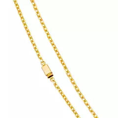Corrente Malha Cadeado Banhado a Ouro 18K 60cm - comprar online