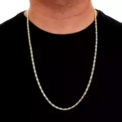 Corrente Malha Piastrini Banhada a Ouro 18K 70cm na internet
