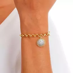 Pulseira Sol 19cm Banhada a Ouro 18K - comprar online