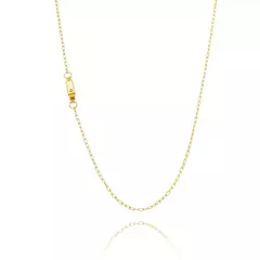 Corrente Malha Cadeado Banhada a Ouro 18K 50cm