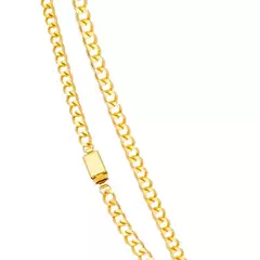 Corrente Malha Grumet Banhada a Ouro 18K 60cm - comprar online
