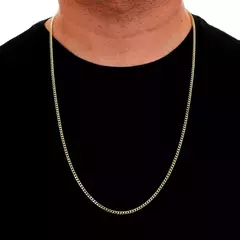 Corrente Malha Grumet Banhada a Ouro 18K 70cm