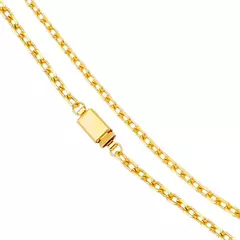 Corrente Malha Cadeado Banhada a Ouro 18K 60cm - comprar online