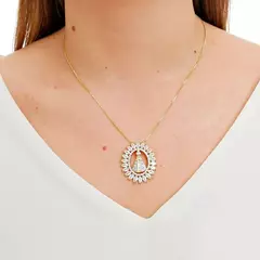 Gargantilha Mandala Aparecida Banhada a Ouro 18K 45cm - comprar online