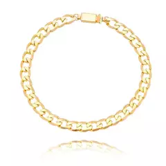 Pulseira Malha Grumet 21cm Banhada a Ouro 18K