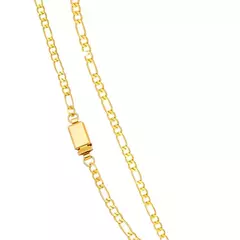 Corrente 3X1 3mm Banhada a Ouro 18K 60cm - comprar online