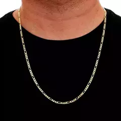 Corrente 3X1 3mm Banhado a Ouro 18K 60cm