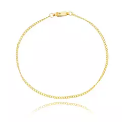 Pulseira Malha Grumet 21cm Banhada a Ouro 18K
