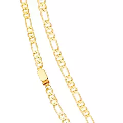 Corrente 3X1 6mm Banhada a Ouro 18K 60cm na internet