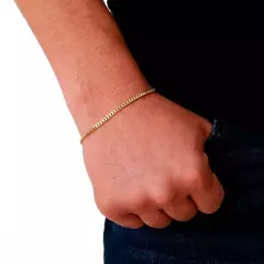 Pulseira Malha Grumet 21cm Banhada a Ouro 18K - comprar online