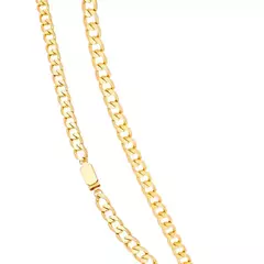 Corrente Malha Grumet Banhada a Ouro 18K 70cm - comprar online