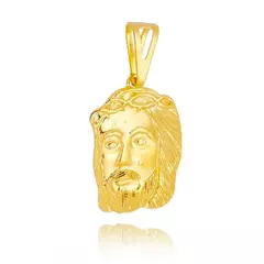 Pingente Face Cristo Banhado a Ouro 18K