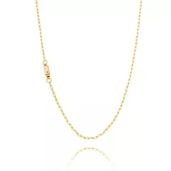 Corrente Malha Cadeado Banhada a Ouro 18K 50cm 