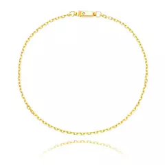 Pulseira Malha Cadeado Curto 21cm Banhada a Ouro 18K