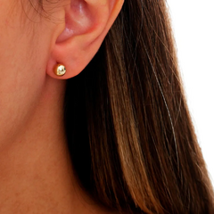Brinco Bola Lisa 6mm Banhado a Ouro 18K - comprar online